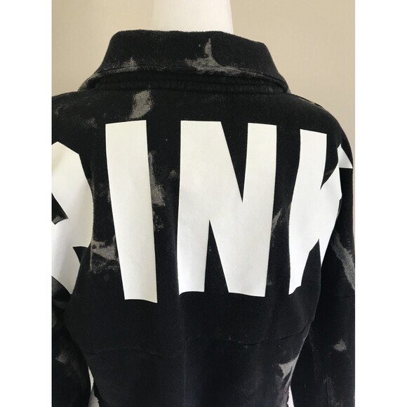 PINK Victoria's Secret Women Sweatshirt  Fleece Black Size SM and Cap Logo PINK - Picture 6 of 10